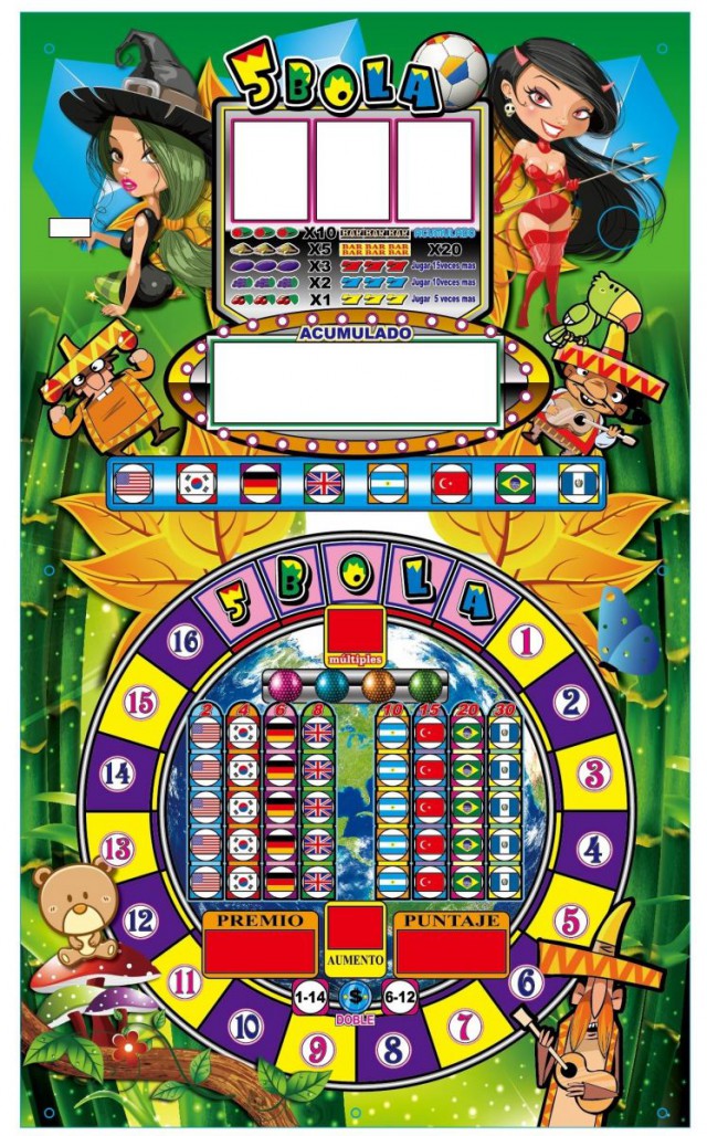 Máquina Pinball- Selva Tropical 5 Bolas Con Slot 01